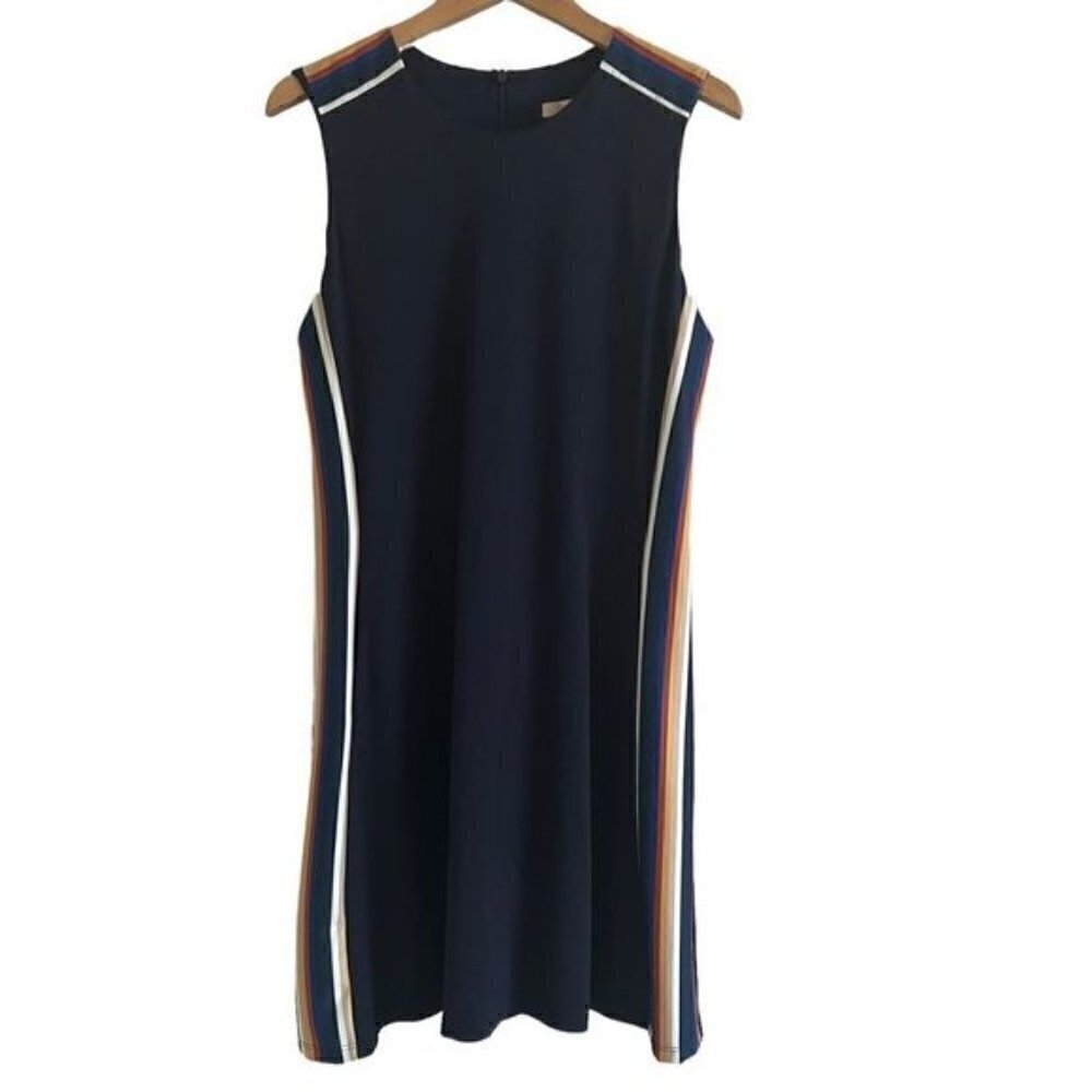 Anthropologie Stripe Side Dress Size Large